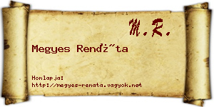 Megyes Renáta névjegykártya